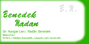 benedek madan business card